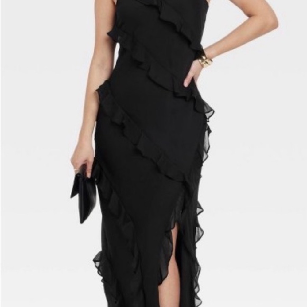 a new day One Shoulder Black Dress